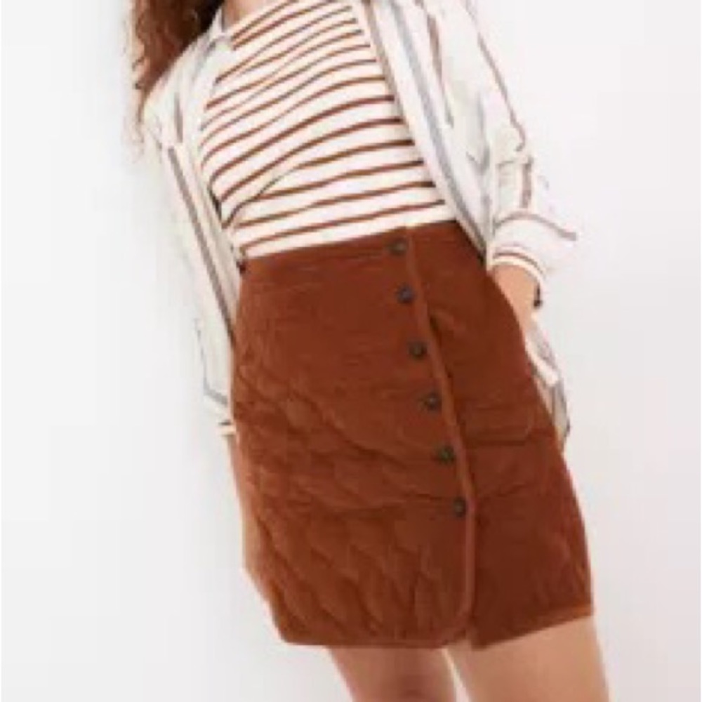 Madewell Curvy Corduroy Mini Skirt Brown 00